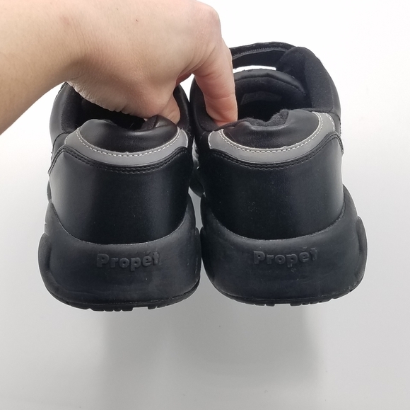 Propet Stability Walker Black Leather Sneaker Shoe 7.5 Men - Picture 5 of 8